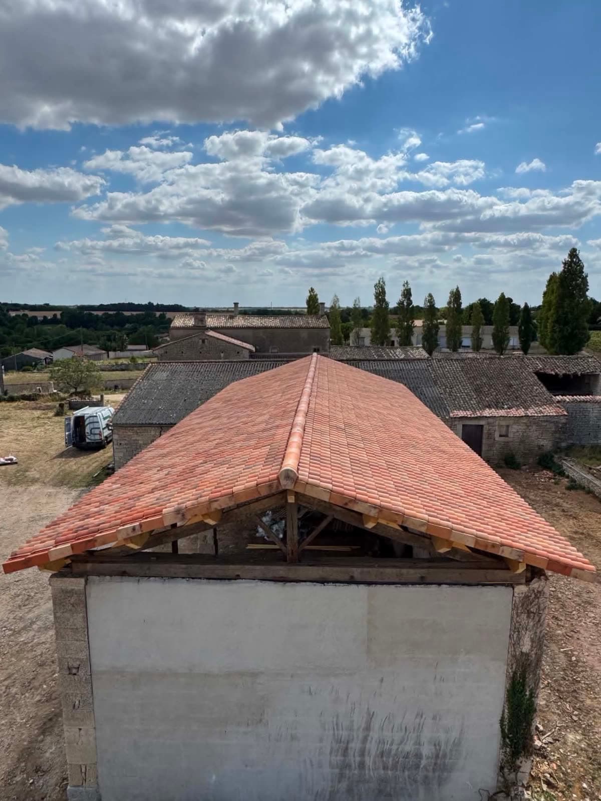 Toiture neuve sur charpente